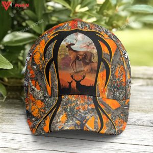 Baseball Cap For Deer Hunting Lovers Orange Camouflaged 1