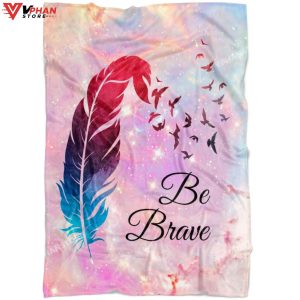 Be Brave Christian Gift Ideas Bible Verse Blanket 1