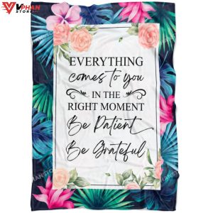 Be Patient Be Grateful Religious Christmas Gifts Christian Blanket 1
