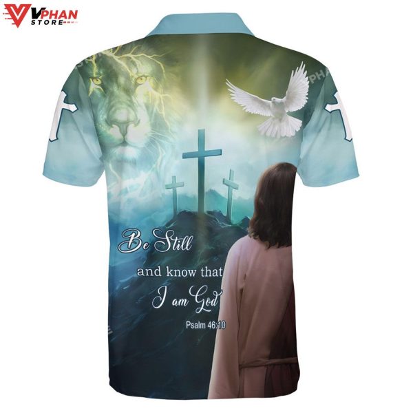 Be Still And Know That I Am God Jesus Cross Christian Polo Shirt & Shorts