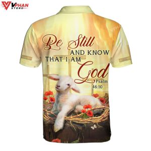 Be Still And Know That I Am God Lamb Christian Polo Shirt Shorts 1