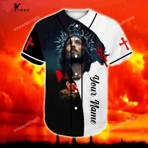 Believe And Have Faith Cross God American Flag Christian Baseball Jersey 2