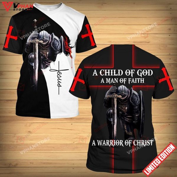 Black Knight God Jesus Christian 3d Shirt For Men Women