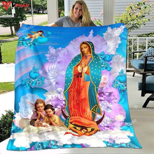Blanket Of Virgin Mary Christian Gift Idea Bible Verse Blanket