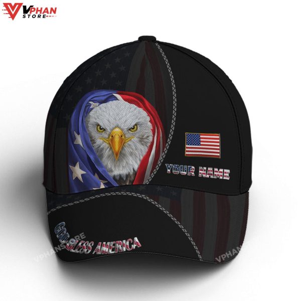 Bless America Eagle With Flag Cap