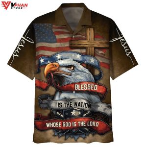 Blessed Is The Nation Whose God Is The Lord Christian Gifts Hawaiian Shirt 1