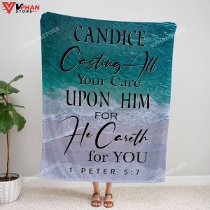 Casting All Your Care Upon Him Gift Ideas For Christians Bible Verse Blanket