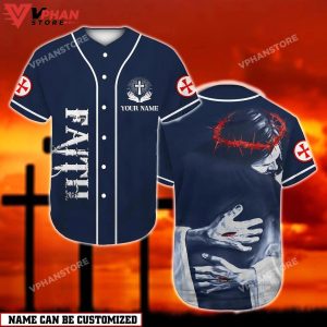 Christ Hugs Faith Christian Easter Gifts Ideas Christian Baseball Jersey 1