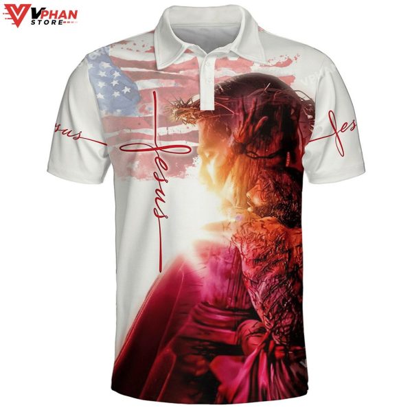 Christ Jesus Picture Religious Easter Gifts Christian Polo Shirt Shorts