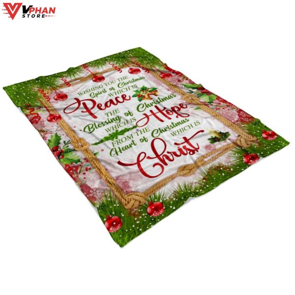 Christian Christmas Gifts Peace Hope Christ Fleece Blanket