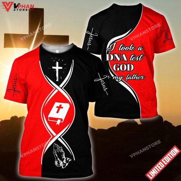 Christian Jesus Dna Test Red And Black Color Jesus Unisex Shirt