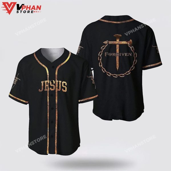 Christian Jesus Forgiven AOP Easter Gifts Ideas Christian Baseball Jersey Unisex