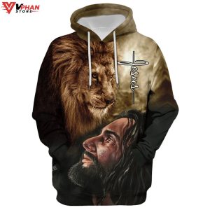 Christian Jesus Lion Christian Gift Ideas Religious Hoodie 1