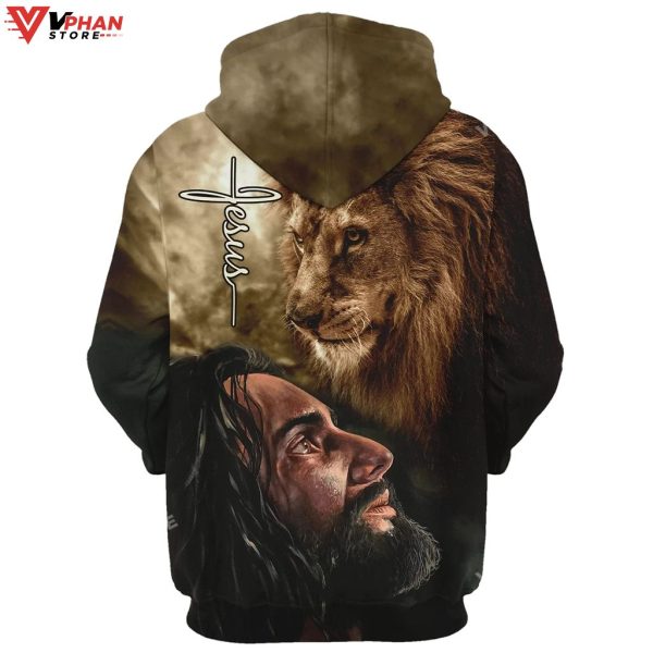 Jesus Lion Christian Gift Ideas Religious Hoodie