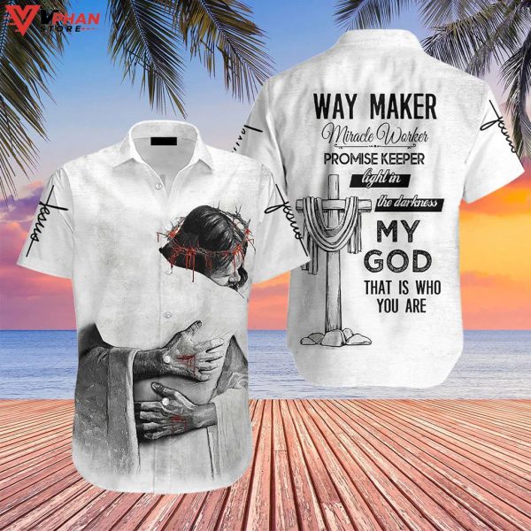 Christian Jesus Way Maker Tropical Outfit Christian Hawaiian Shirt