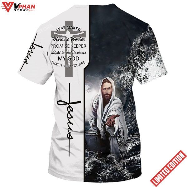 Christian Jesus Way Maker Miracle Worker 3D All Over Printed Shirt