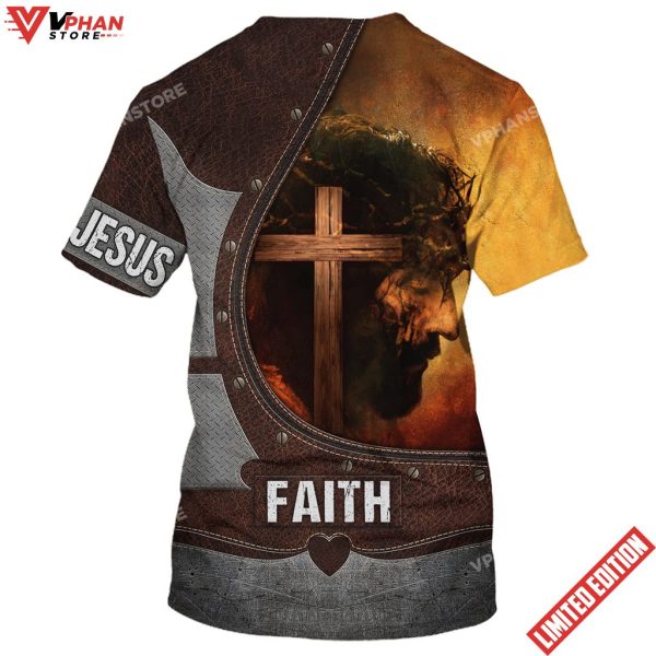 Christian Wooden Cross Love Jesus Faith 3d Shirt