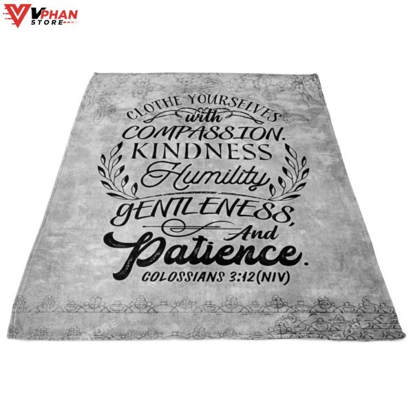 Clothe Yourselves Colossians Kindness Christian Easter Gifts Bible Verse Blanket