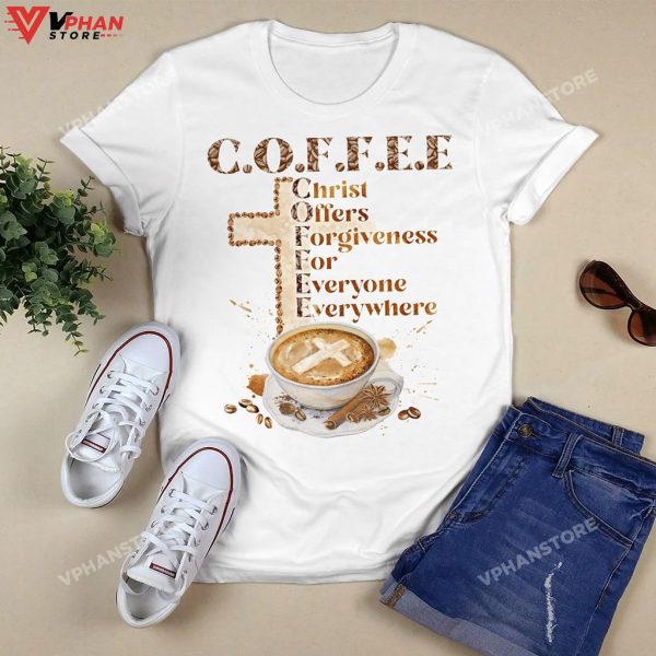 Coffee Christ Offers Forgiveness Christian Easter Gifts Religious Hoodie