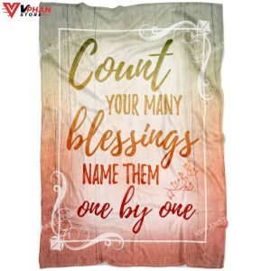 Count Your Blessings Name The Religious Gift Ideas Christian Blanket 1