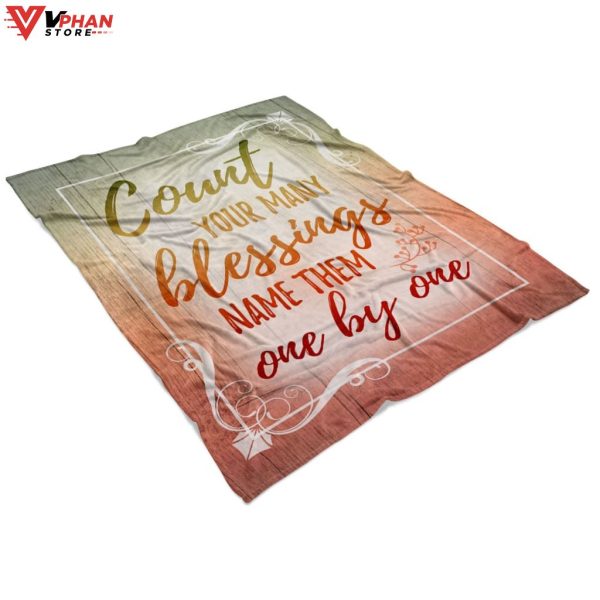 Count Your Many Blessings Name Them Religious Gift Ideas Christian Blanket