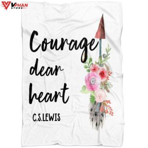 Courage Dear Heart Religious Christmas Gifts Jesus Blanket 1