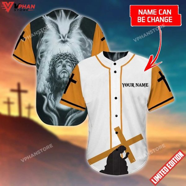 Cross, God Baseball Jesus Custom Printed 3D Shirt, Christmas Presents for Christians