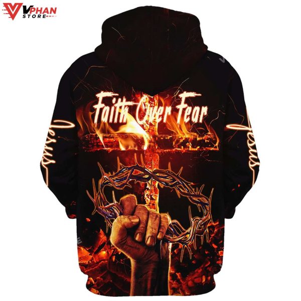 Crown Of Thorns Jesus Christ Faith Over Fear Hoodie