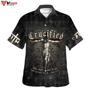 Crucified Crucifixion Of Jesus Christian Gifts Hawaiian Aloha Shirt 1