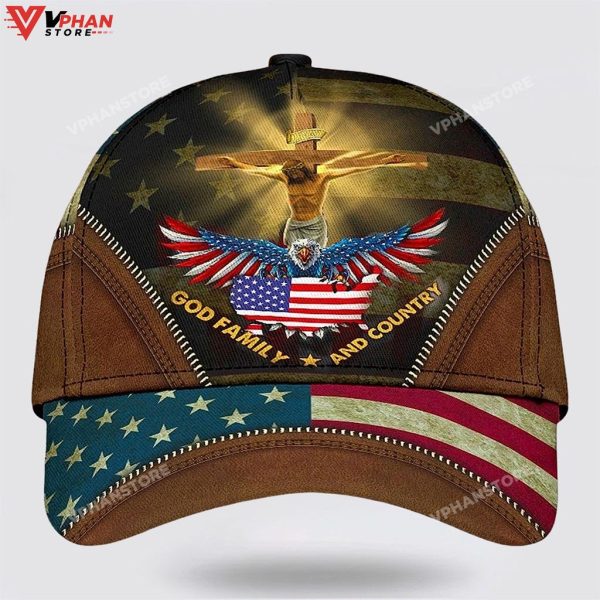 Crucifixion Of Jesus God Family And Country Baseball Cap