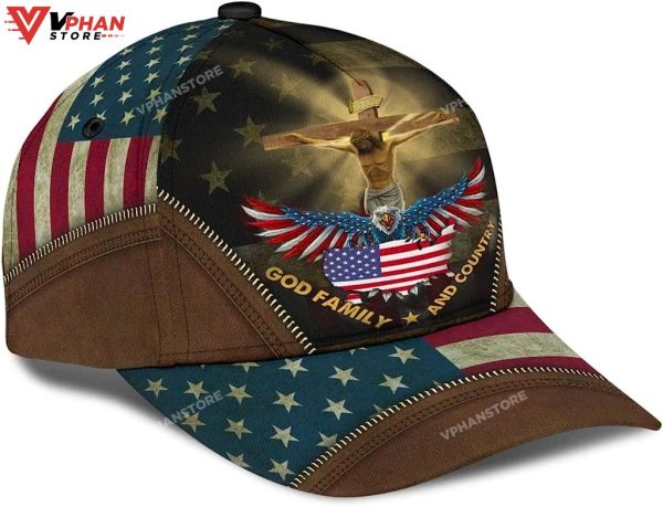 Crucifixion Of Jesus God Family And Country Baseball Cap