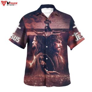 Crucifixion Of Jesus Tropical Outfit Christian Gifts Hawaiian Aloha Shirt 1