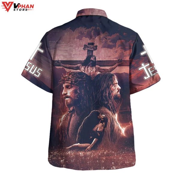 Crucifixion Of Jesus Tropical Outfit Christian Gifts Hawaiian Aloha Shirt