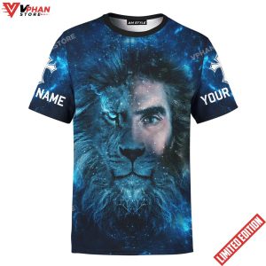 Dad Christian Man Of God My Hero Jesus Family Faith Blue Customized Shirt 1