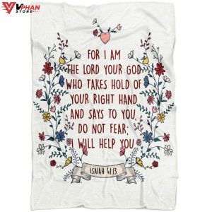 Do Not Fear I Will Help You Religious Gift Ideas Bible Verse Blanket 1