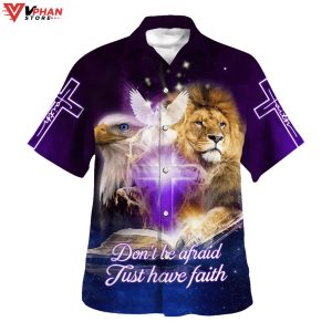 Dont Be Afraid Just Have Faith Christian Gift Ideas Hawaiian Aloha Shirt 1