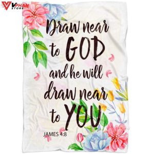 Draw Near To God And He Will Draw Religious Easter Gifts Jesus Blanket 1