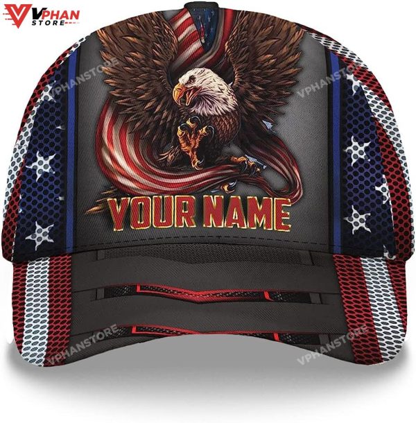 Eagle Ameriacan Custom Name Baseball Christian Hat