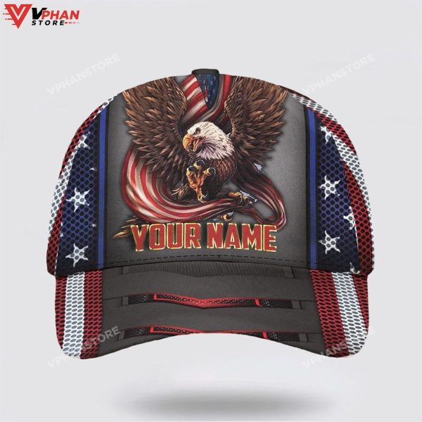 Eagle Ameriacan Custom Name Baseball Christian Hat