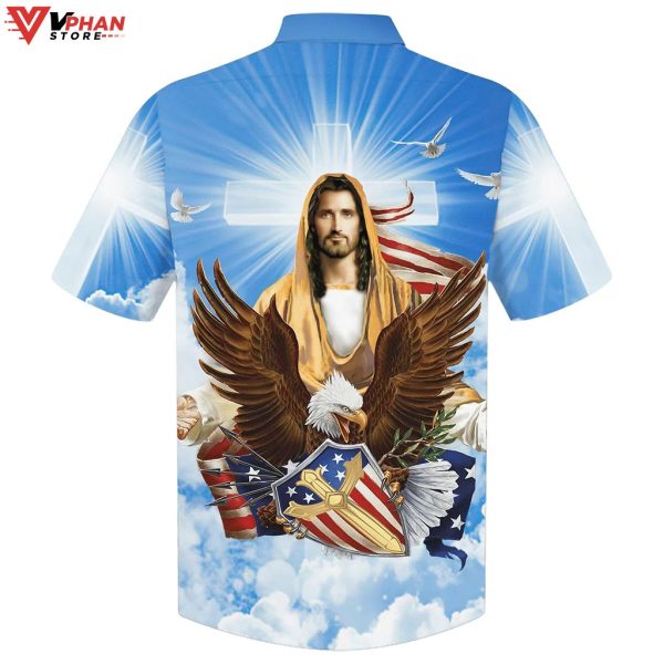 Eagle One Nation Under God Christian Gift Ideas Hawaiian Aloha Shirt