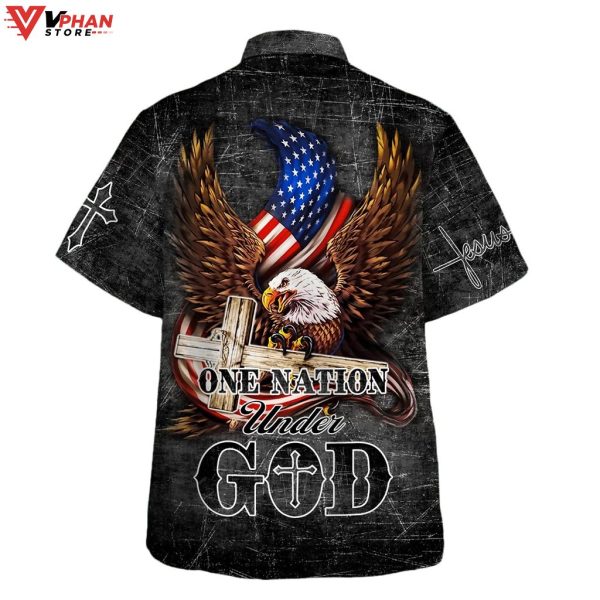 Eagle One Nation Under God Christian Hawaiian Aloha Shirt