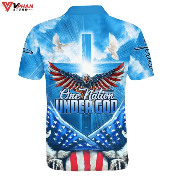 Eagle One Nation Under God Easter Gifts Christian Polo Shirt & Shorts