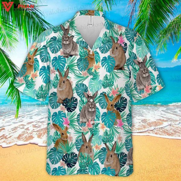 Easter Rabbit Aloha Easter Hawaiian Shirt