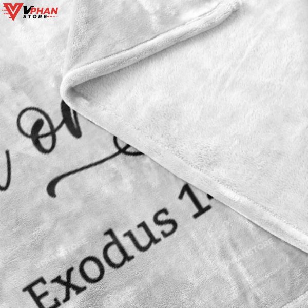 Exodus 1414 The Lord Will Fight Fleece Christian Bible Verse Blanket