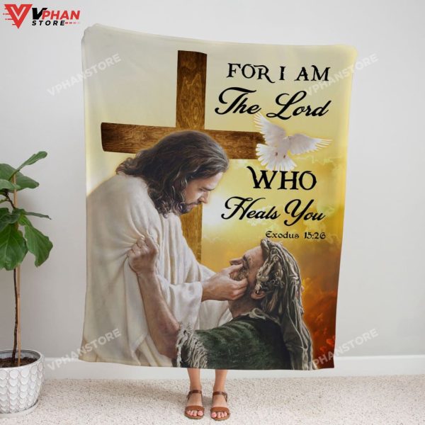 Exodus 1526 For I Am The Lord Who Heals You Fleece Christian Blanket