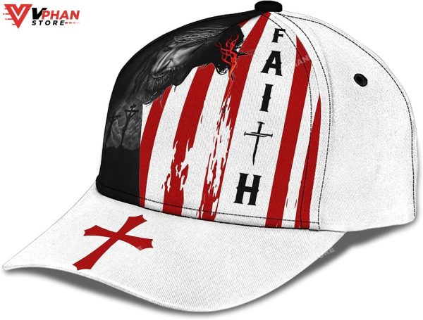 Faith American Flag And God And Cross All Over Print Baseball Cap