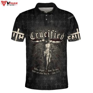 Faith Crucified Jesus Religious Easter Gifts Christian Polo Shirt Shorts 1