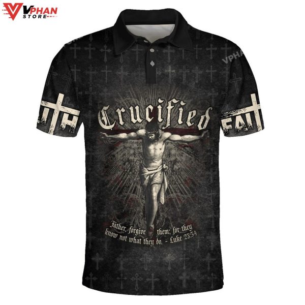 Faith Crucified Jesus Religious Easter Gifts Christian Polo Shirt & Shorts