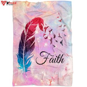 Faith Fleece Christian Bible Verse Blanket 1