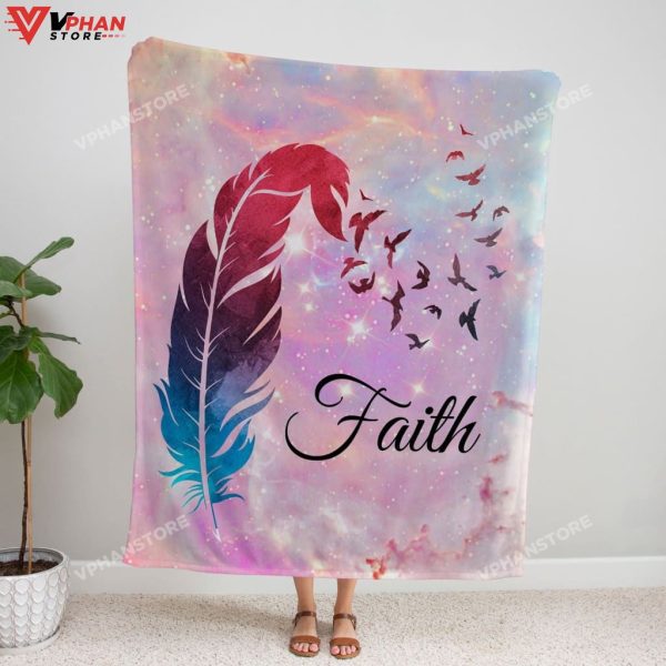 Faith Fleece Christian Bible Verse Blanket